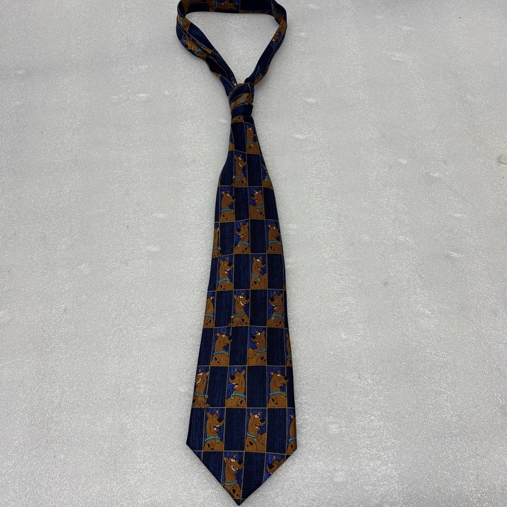 Cartoon Network Scooby-Doo Tie Mens Silk Graphic Print 2001 Hanna Barbara